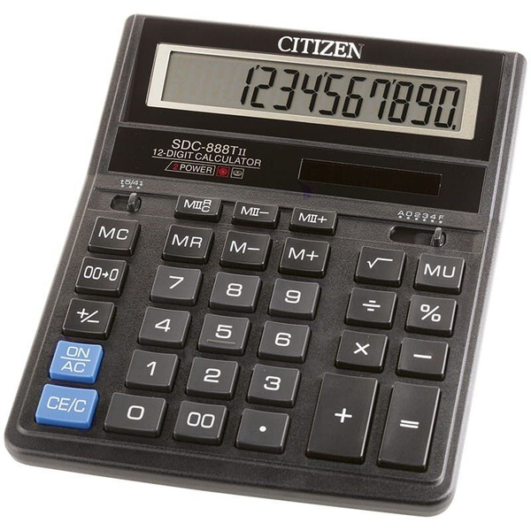Калькулятор CITIZEN SDC-888TII 12 разряд, черный - купить с доставкой ...