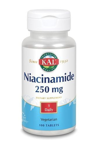 KAL Niacinamide (Ниацинамид) 250 мг 100 таблеток - купить с доставкой ...