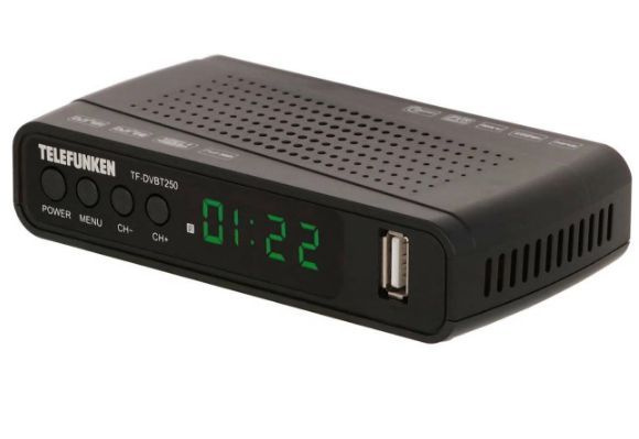 Медиаплеер Telefunken TF-DVBT250, USB, S-Video, HDMI, черный ...
