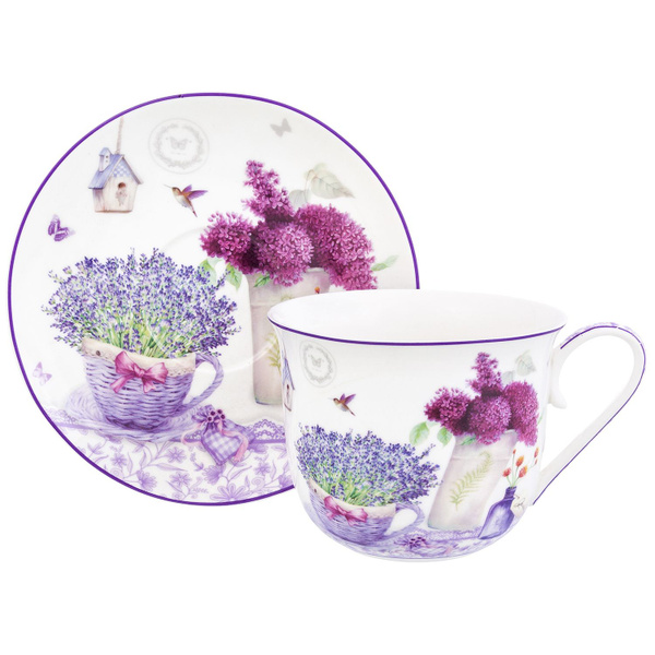 Чайная пара Elan Gallery "Лаванда NEW BONE CHINA", на 1 перс. - купить ...