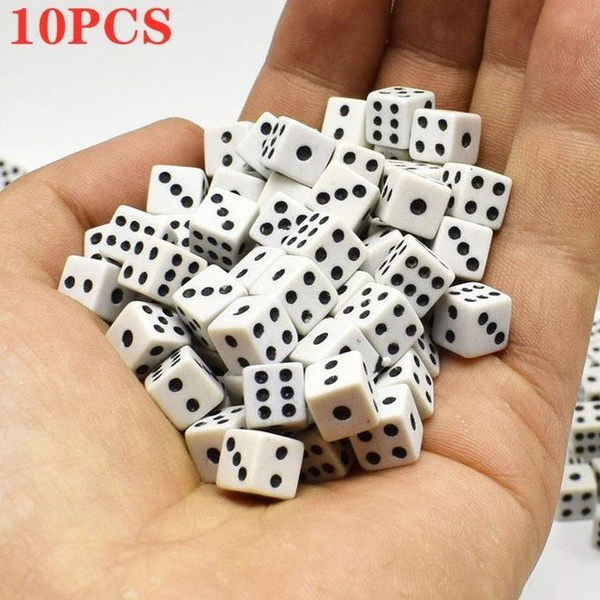 Игральные кубики/кости/ 8 мм. комплект из 10 штук. Белые. - купить с ...