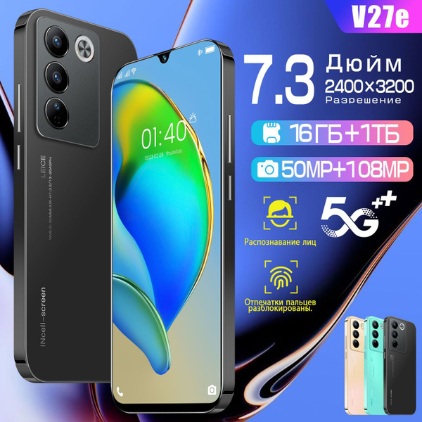 Смартфон Российский мобильный телефон smart 5G v27e 6800 с большой ...