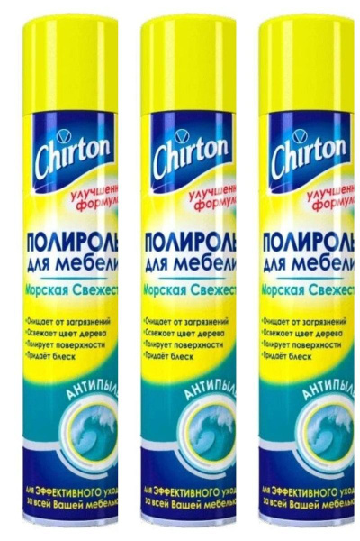 Полироль для мебели chirton антипыль 300мл аэрозоль