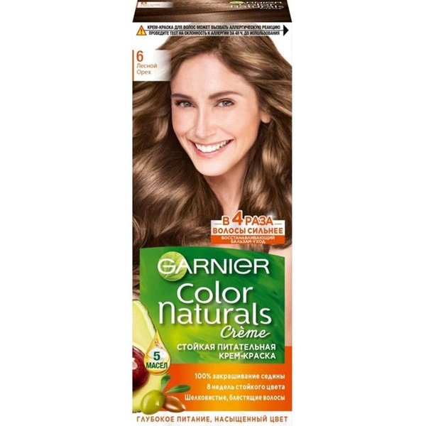 Краска для волос Garnier Color Naturals, тон: 6 Лесной орех, 110мл ...