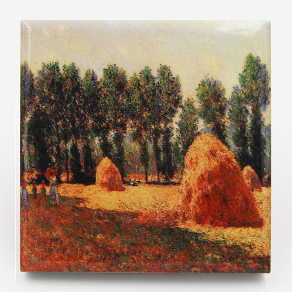Декор для кухни, Клод Моне, "Стог сена около Живерни", Магнит, Керамика ...