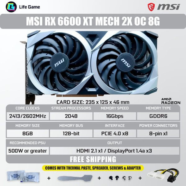 Видеокарта MSI Radeon RX 6600 XT, 8 ГБ GDDR6 - купить по низким ценам в ...