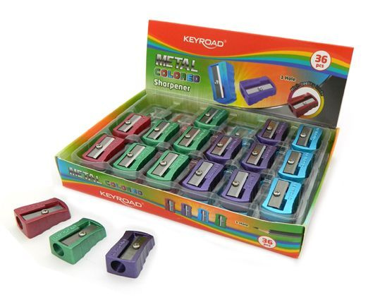 Точилка KEYROAD KR971865 Металлическая, 3см, скошенная, цвета ассорти ...