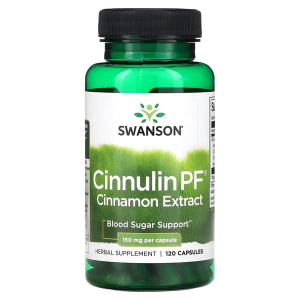 Swanson, Cinnulin PF, экстракт корицы, 150 мг, 120 капсул - купить с ...