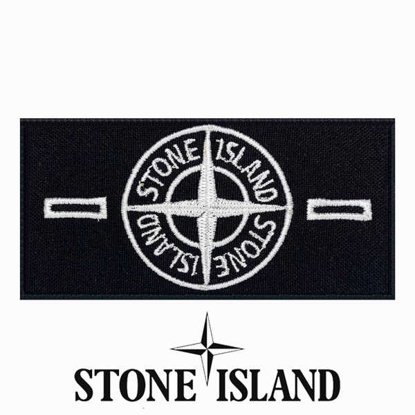Нашивка / патч черно-белый Stone Island 9х4,5см на одежду - купить с ...