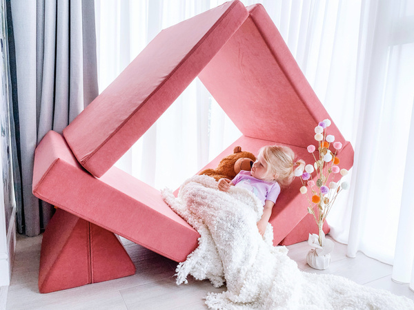 Кровать детская Playdivan Flamingo Pink, бескаркасная мягкая мебель ...
