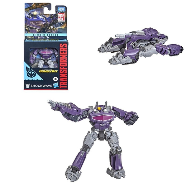 Transformers Cyberverse Deluxe Shockwave Action Figure Shock Blast Action Attack e Build-A-Figure Element, per bambini dai 6 anni in su, 12,5 cm