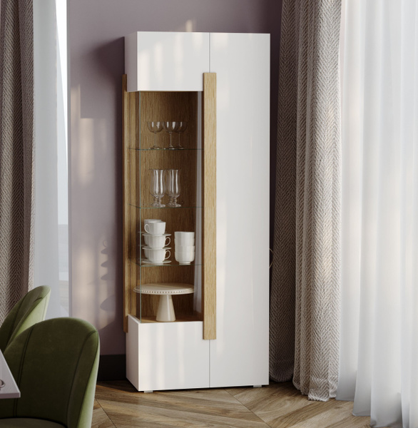 Шкаф-витрина Принцесса Мелания 1701, 77x39.5x199.5 см - купить по ...