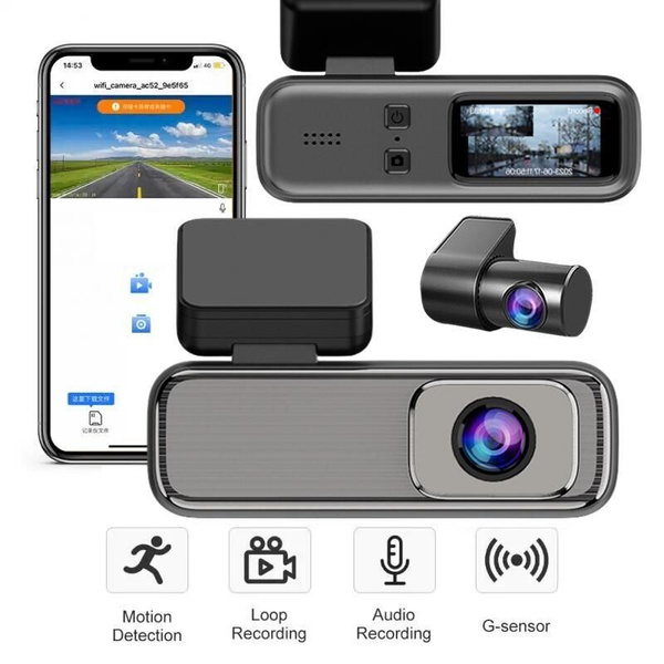 Видеорегистратор Автомобильный видеорегистратор DVR с двумя камерами ...