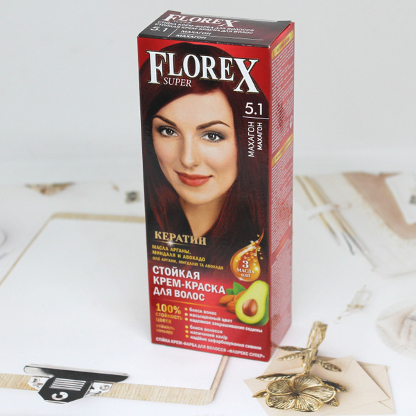 Краска для волос 5.1 FLOREX-SUPER, Махагон - купить с доставкой по ...