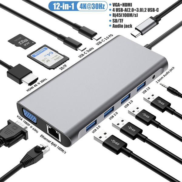 USB разветвитель 12 в 1 USB HUB Type C док станция ,Док-станция для ...