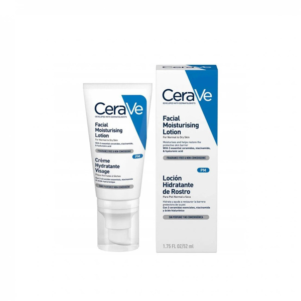 CeraVe Лосьон для лица увлажняющий, для нормальной и сухой кожи Facial ...