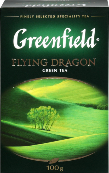 Чай зеленый GREENFIELD Flying Dragon листовой, 100г, Россия, 100 г ...