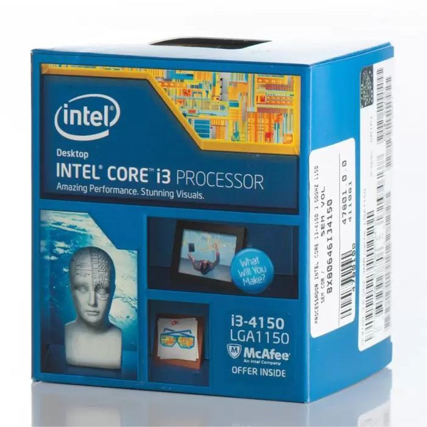 Процессор Intel I3-4150-GZA-11-(30%) Core i3 4-го поколения, BOX (с ...