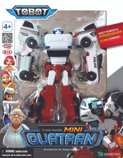 Робот Трансформер Tobot, Мини Тобот КВАТРАН, Young Toys, 301057 ...