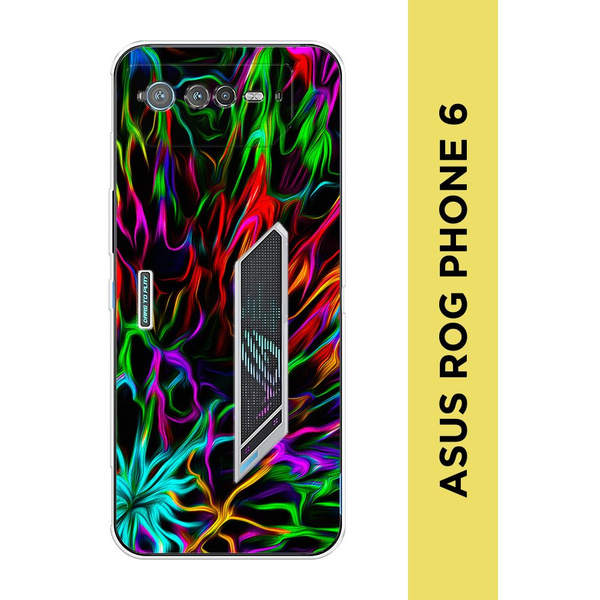 Силиконовый чехол на Asus ROG Phone 6 / Асус Рог Фон 6 "Разноцветные ...