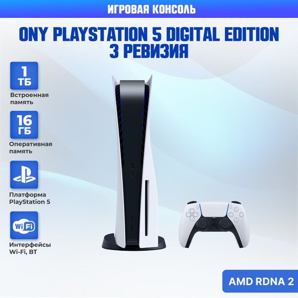Игровая Консоль Sony PlayStation 5 Digital edition 3 Ревизия - купить с ...