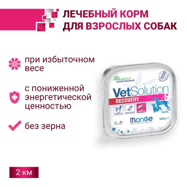 Ветеринарная диета Monge VetSolution Dog Recovery Рекавери для собак ...