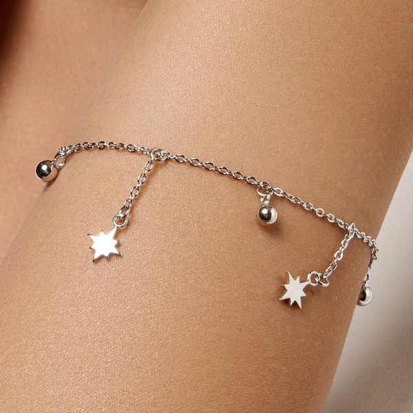 Браслет на руку с висюльками серебро 925 - купить с доставкой по ...