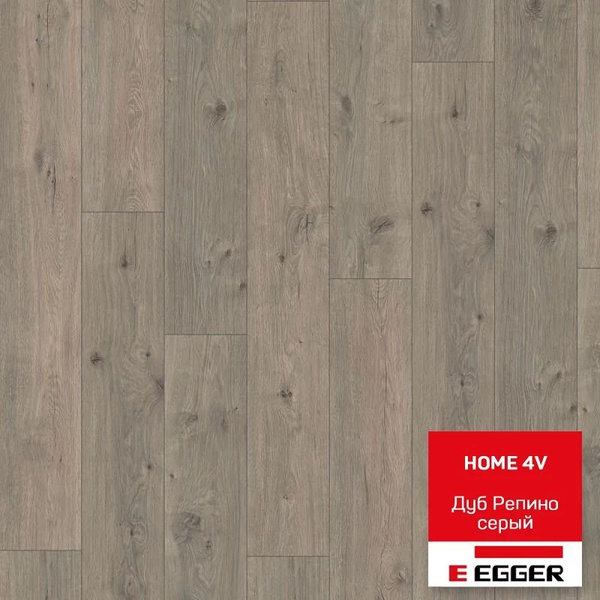 Купить Ламинат Egger HOME 4V 8/32 32 класс, 8 мм, Дуб Репино серый в ...