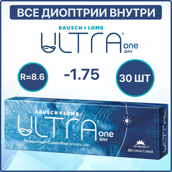 Контактные линзы для глаз однодневные Ultra ONE Day / Ультра 1 день ...