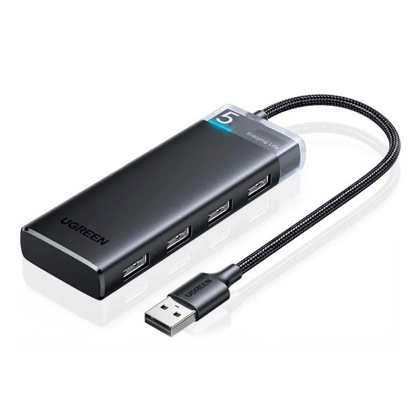 Многофункциональный Хаб 4 порта UGREEN CM653 4-Port USB-A Hub черный ...