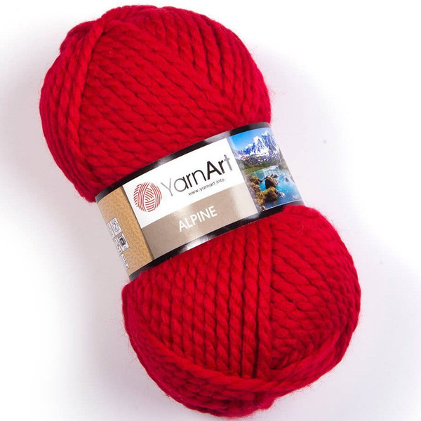 Пряжа Yarnart ALPINE 340 красный (3 мотка) купить на OZON по низкой ...