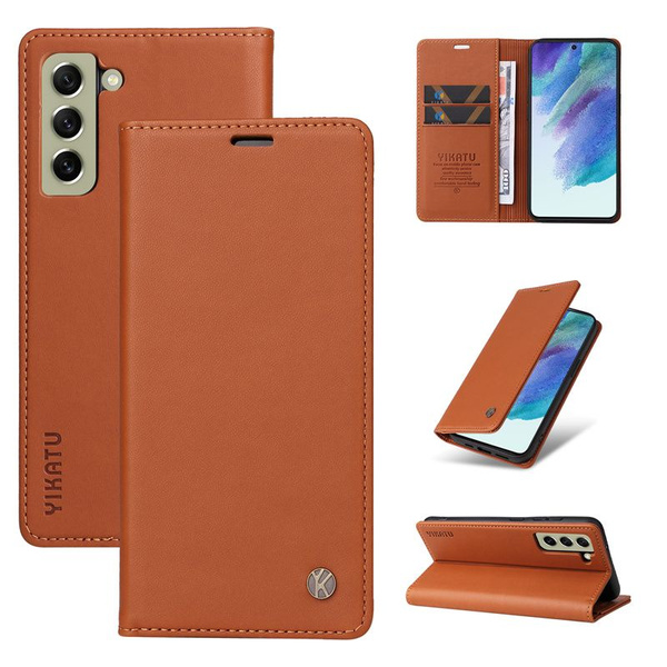 Чехол книжка для Samsung Galaxy S21 FE 5G магнитной застежкой хлятиком ...
