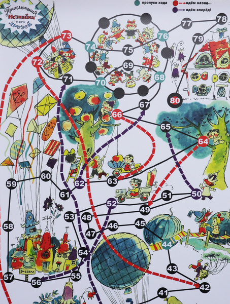 Игра-ходилка "Приключения Незнайки" / Настольная игра СССР / Для детей ...