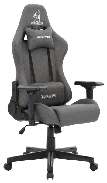 Кресло компьютерное игровое EVOLUTION TACTIC PRO Graphite, тканевое ...