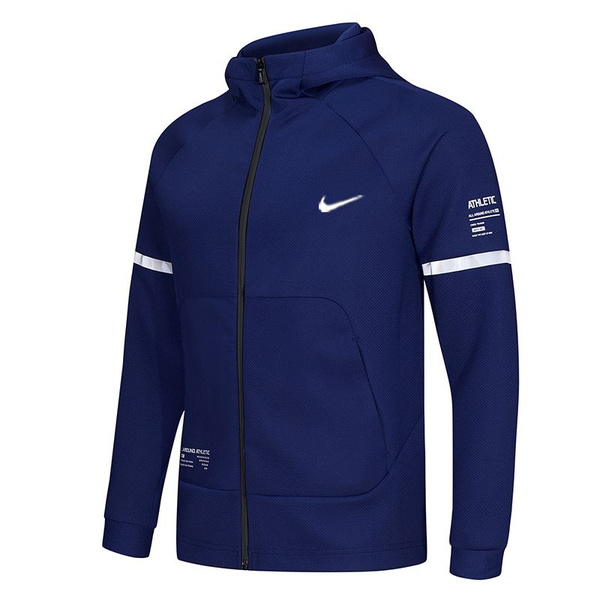 Пальто Nike, На любой сезон, размер 50, цвет темно-синий, Хлопок ...