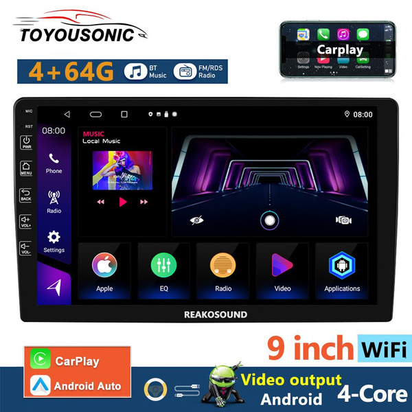 9 дюймовый автомобильный плеер Android 4+64G автомобильный аудио 2 din ...