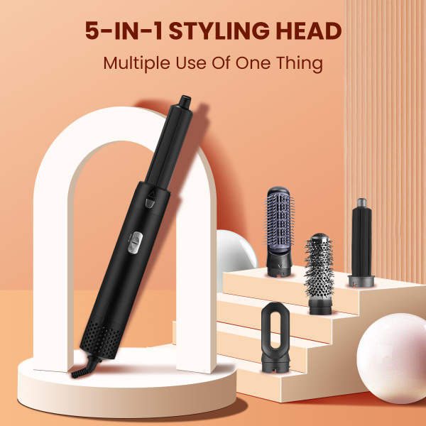 Фен для волос Мультистайлер 5 в 1, фен с легкий с насадками - купить с ...