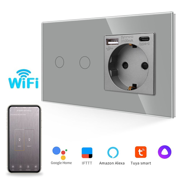Вопросы и ответы о WiFi Сенсорный выключатель комби для Алисы 2 клавиша ...