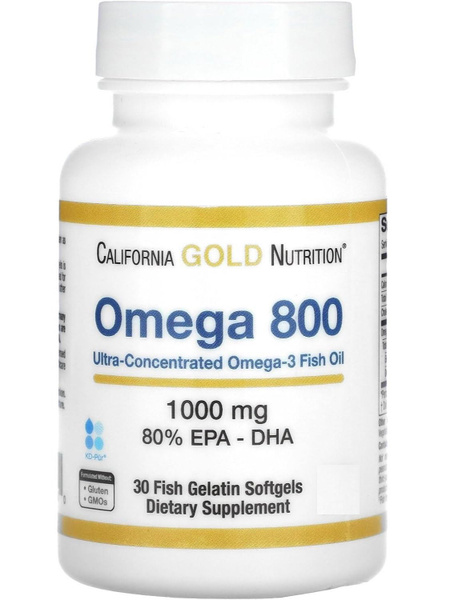 Omega 3 California Gold Nutrition Omega 800, 1000mg 80% Epa-DHA 30 ...
