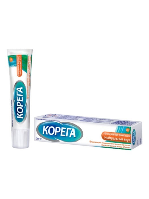 Характеристики Корега Крем для фиксации зубных протезов Ежедневная ...