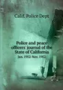 Police and peace officers' journal of the State of California. Jan. 1952-Nov. 1952 - Calif. Police Dept