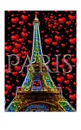 paris neon  red hearts Eiffel tower  creative blank   journal valentine's  edition - Sir Michael Huhn