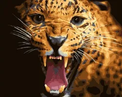 Приветствие хищника GX28070 Картина по номерам 40*50. Упаковка товара содержит: Холст с тонким контуром сюжета картины и  ...