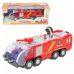 Пожарная машина с водяной пушкой, свет, звук. Внутри машины находится резервуар, который заполняется водой, и машина  ...