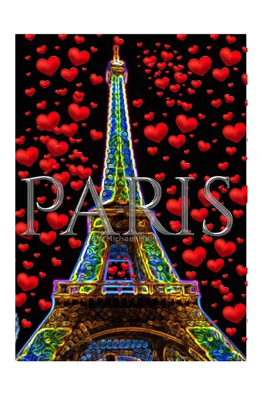 Обложка книги paris neon  red hearts Eiffel tower  creative blank   journal valentine's  edition, Sir Michael Huhn