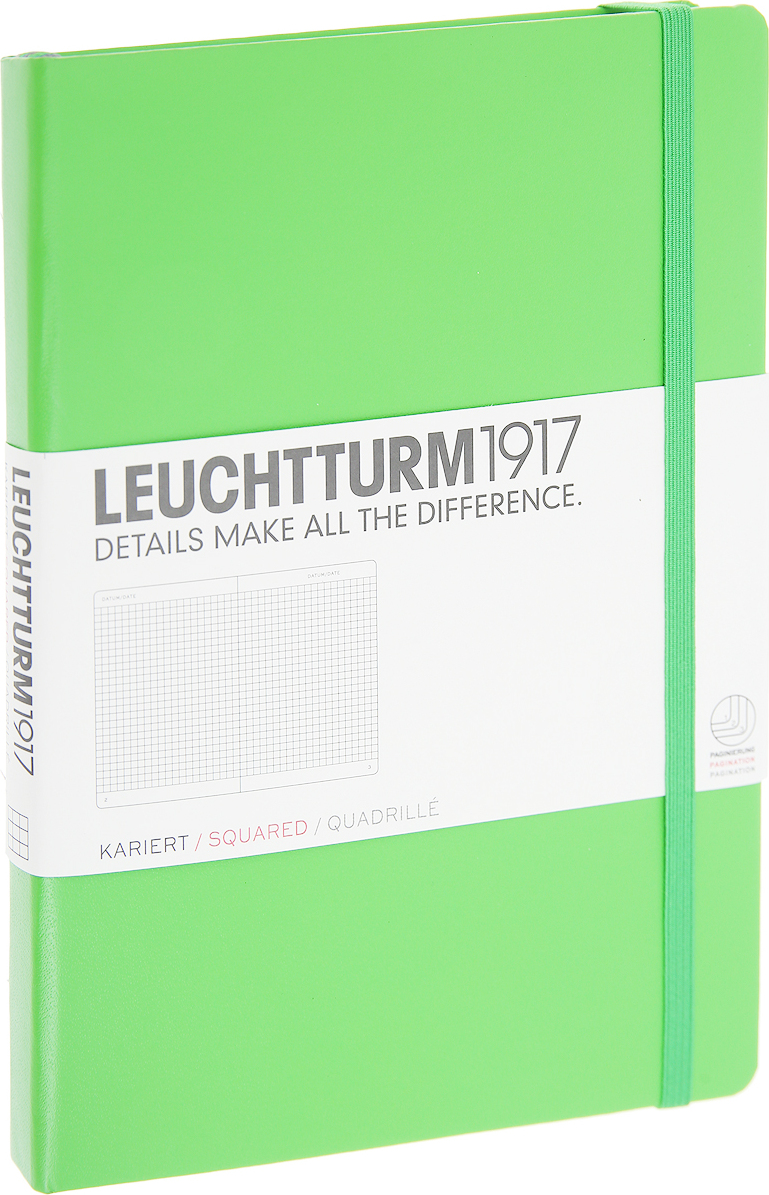 Записная книжка Leuchtturm1917, 357489, светло-зеленый, A5 (148 x 210 мм), в точку, 125 листов Записная книжка Leuchtturm1917, 357489, светло-зеленый, A5 (148 x 210 мм), в точку, 125 листов