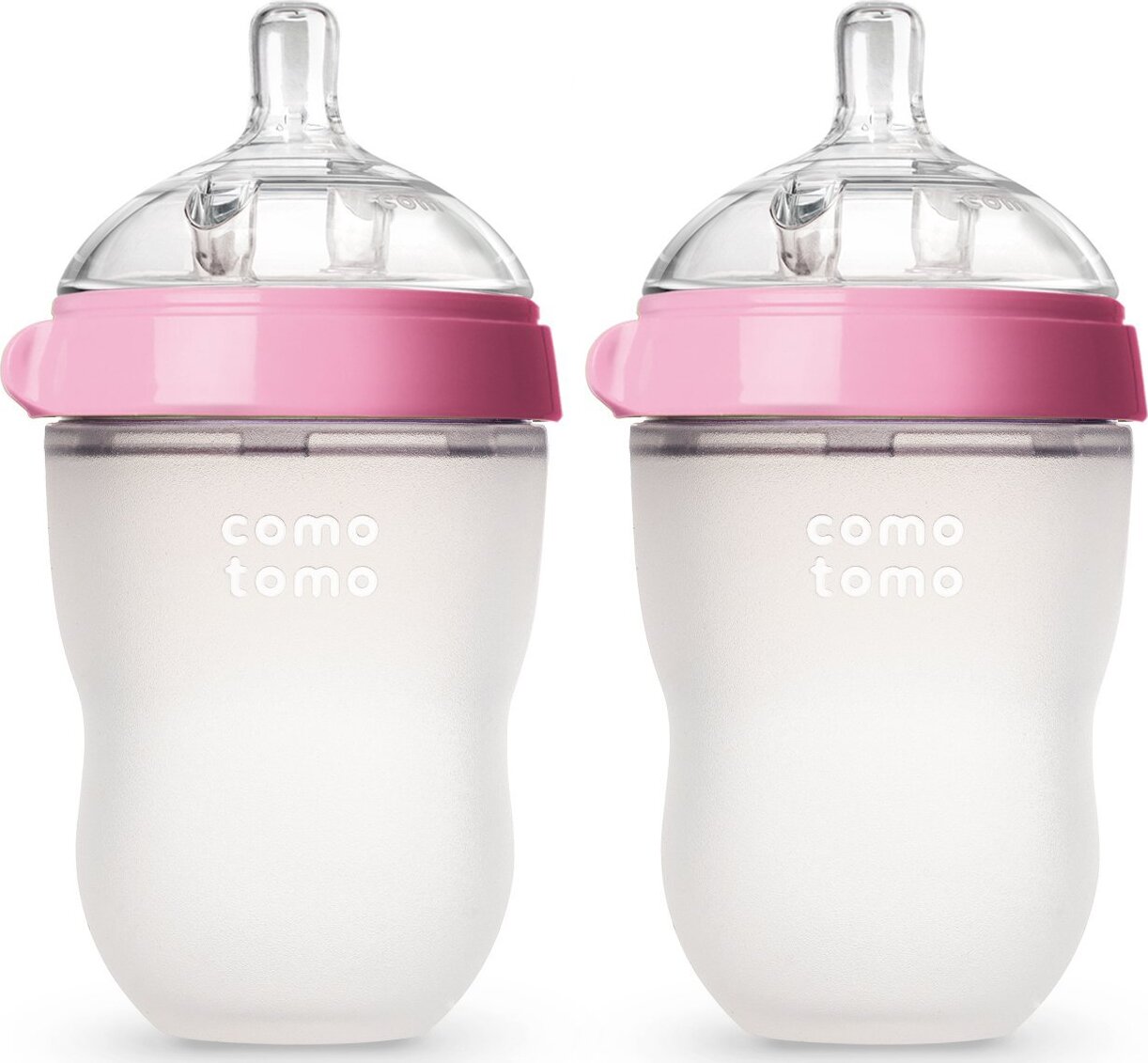 фото Comotomo Набор из 2х бутылочек для кормления - Розовые (250 мл)