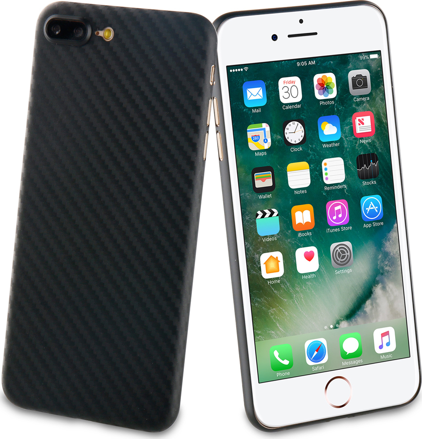 фото Чехол-накладка Muvit CARBON CASE для Apple iPhone 7/8 Plus, черный