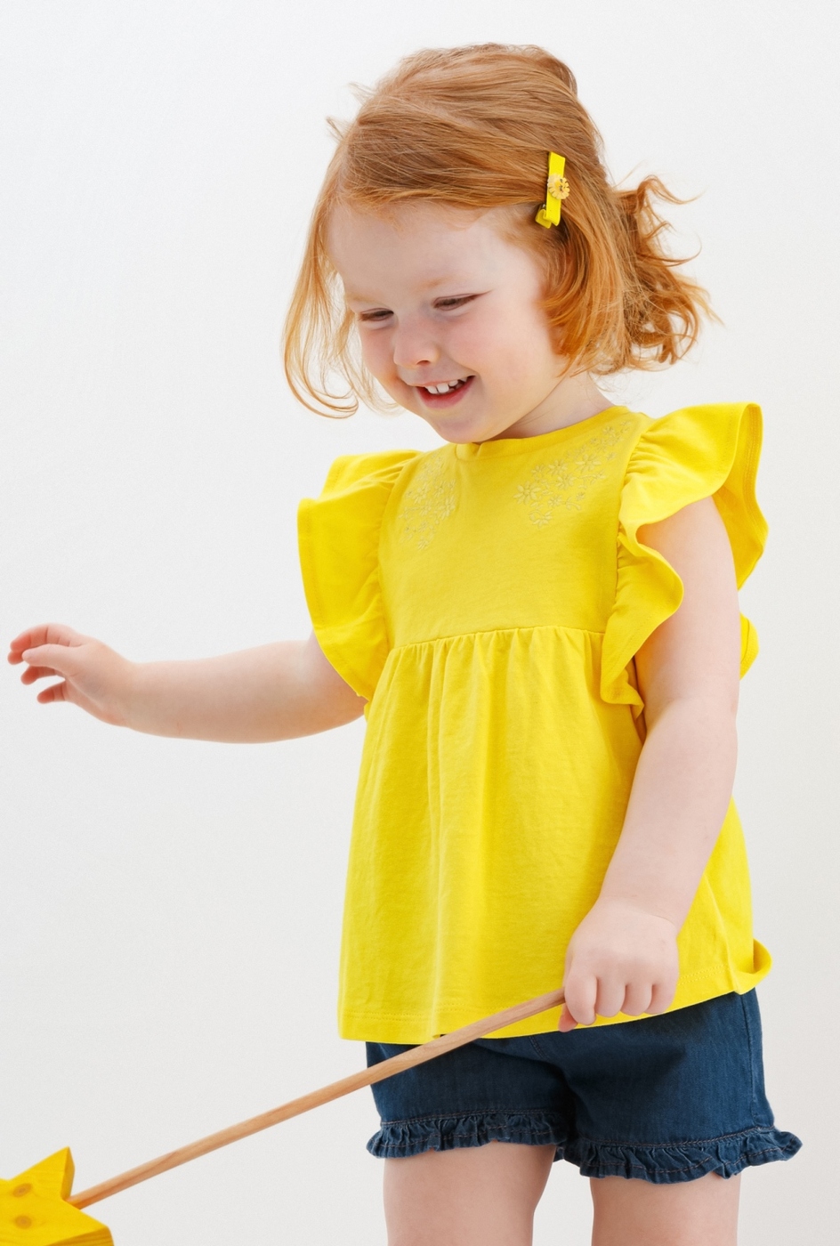 Желтая блузка детская