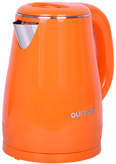 Купить электрический чайник Oursson EK1530W, Металл/пластик, оранжевый .